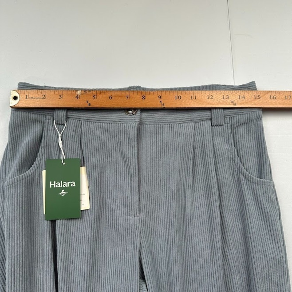 Halara Pants Womens Medium Petite Gray AuraCord Cloud Corduroy Wide Leg Comfort - Picture 8 of 11